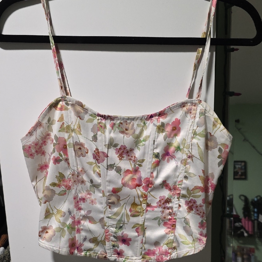 Promesa Floral Camisole in Pink and Cream